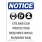 Signmission OSHA, Eye & Ear Protection, 24in X 18in Rigid Plastic, 18" W, 24" H, Portrait, OS-NS-P-1824-V-12305 OS-NS-P-1824-V-12305 - alternate 1